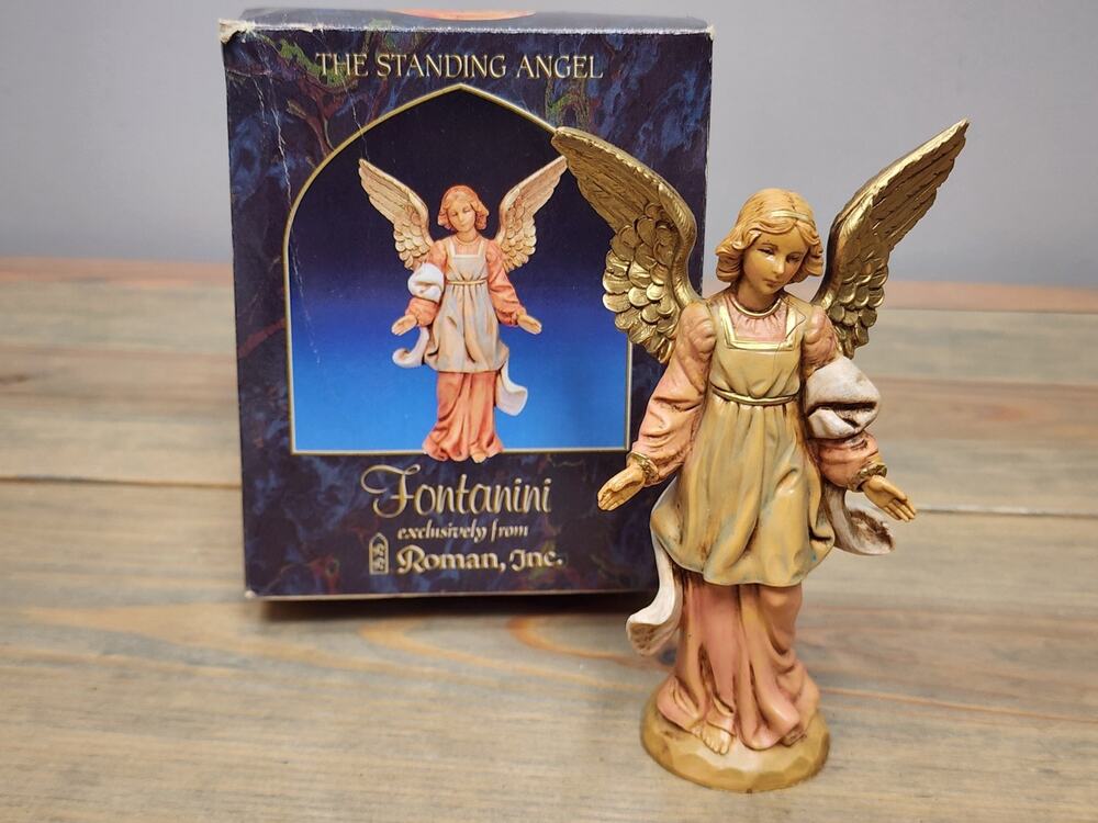 Fontanini Roman Heirloom Nativity 5" Standing Angel 72519 Made in Italy Box Card